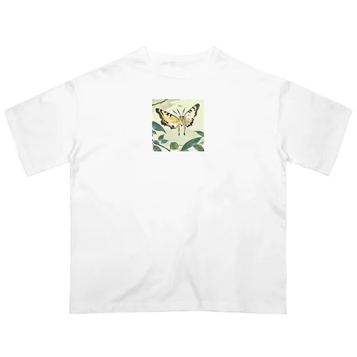鹿と蝶の融合　その七 オーバーサイズTシャツ