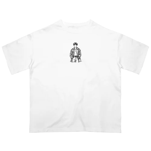 線画の人 Oversized T-Shirt