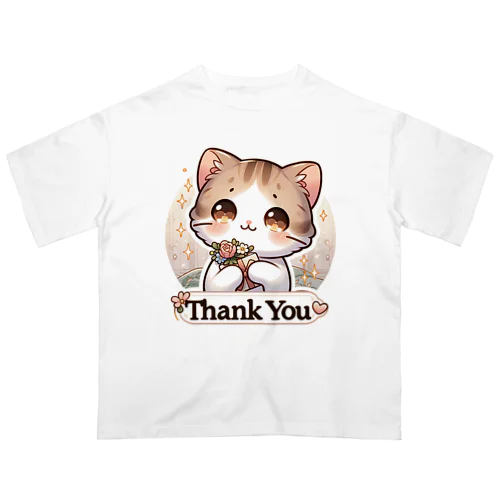 Thank cat Oversized T-Shirt