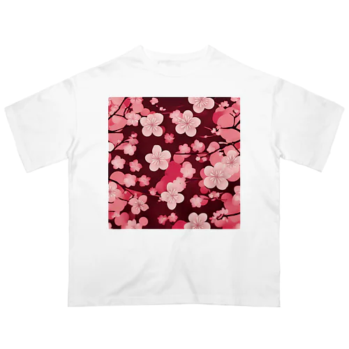 桜の花びら オーバーサイズTシャツ