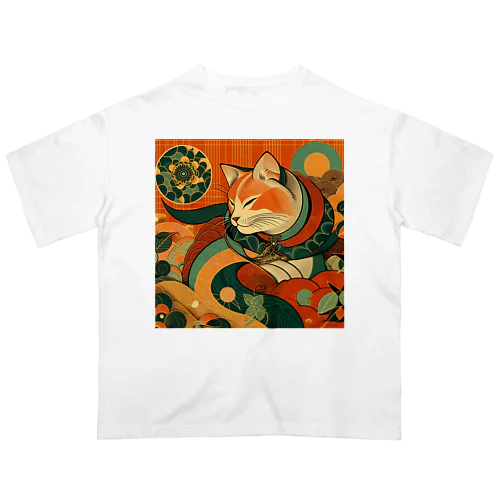 着物猫シリーズ Oversized T-Shirt