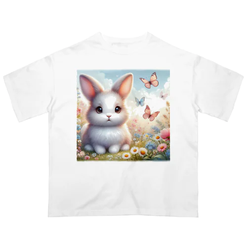 可愛いウサギ オーバーサイズTシャツ