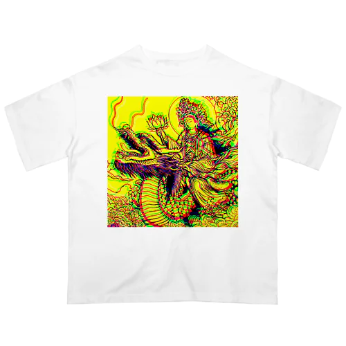 観世音菩薩と龍「Kanzeon Bodhisattva and dragon」 Oversized T-Shirt