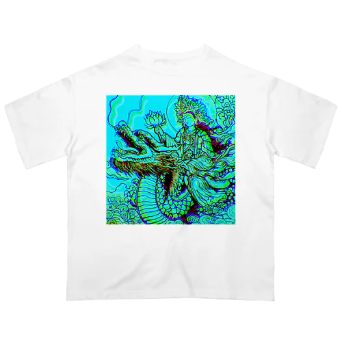 観世音菩薩と龍3「Kanzeon Bodhisattva and dragon3」 Oversized T-Shirt