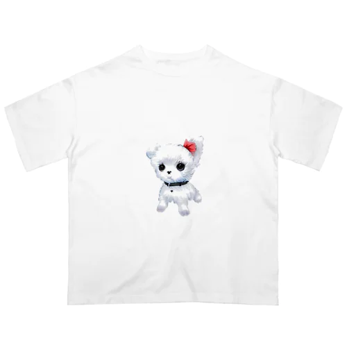 だってマルチーズだもん　素 オーバーサイズTシャツ