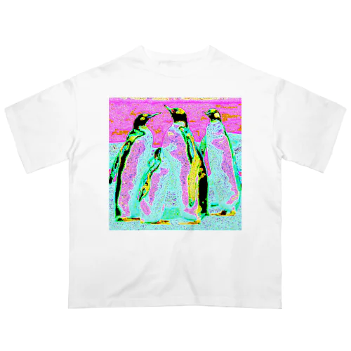 覚醒した春のペンギンたち Oversized T-Shirt