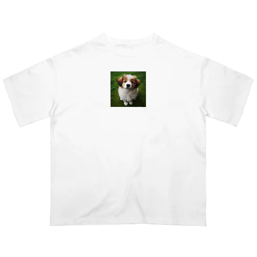 ウルウルがキュートな犬 オーバーサイズTシャツ