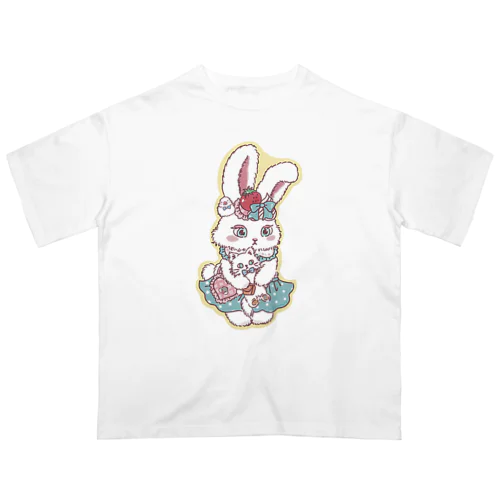 きぬくんのぬいぐるみが好きすぎるウサギちゃん オーバーサイズTシャツ