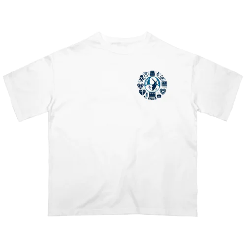 臨床検査技師ロゴ オーバーサイズTシャツ