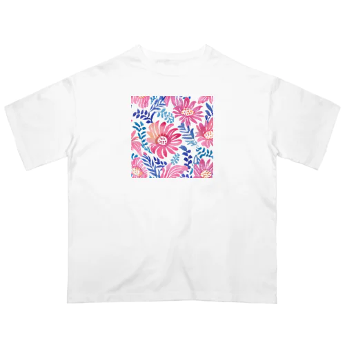 花柄.b オーバーサイズTシャツ