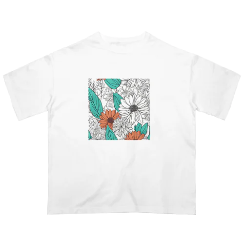 美しい花 オーバーサイズTシャツ