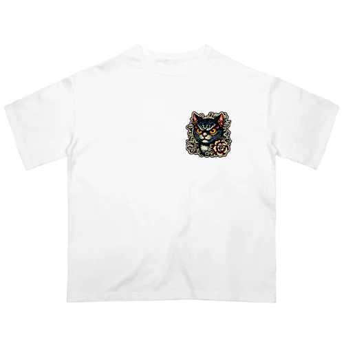 猫 オーバーサイズTシャツ