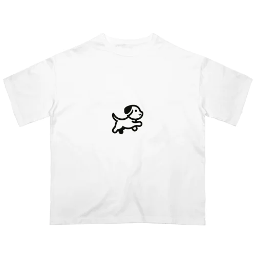 クール黒ワンちゃん Oversized T-Shirt