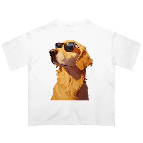 サングラスをかけた、かわいい犬 Marsa 106 オーバーサイズTシャツ