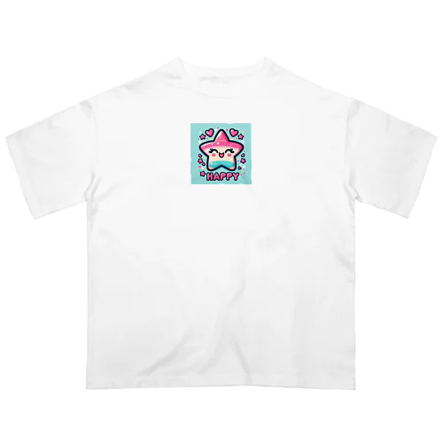 星空とLINEスタンプ風デザインが絶妙 Oversized T-Shirt