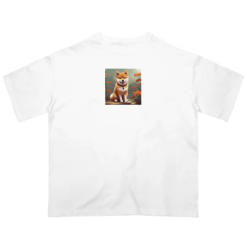 かわいい柴犬 オーバーサイズTシャツ