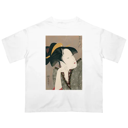 浮世絵：喜多川歌麿_物思恋 Oversized T-Shirt