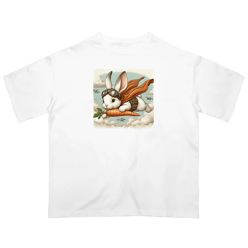 空飛ぶウサギ オーバーサイズTシャツ