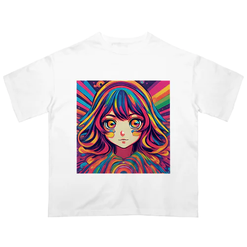 サイケ少女 オーバーサイズTシャツ