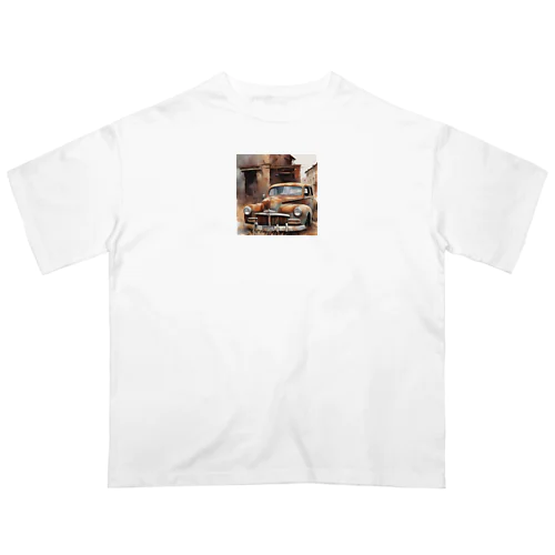 錆びたレトロカー Oversized T-Shirt