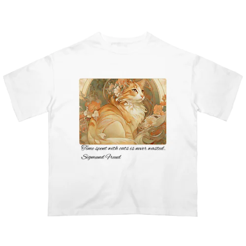 フワフワ茶トラ猫 Oversized T-Shirt