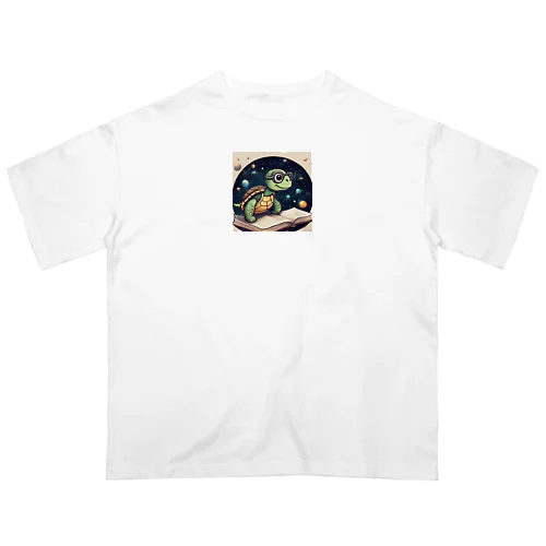 宇宙勉強かめ オーバーサイズTシャツ