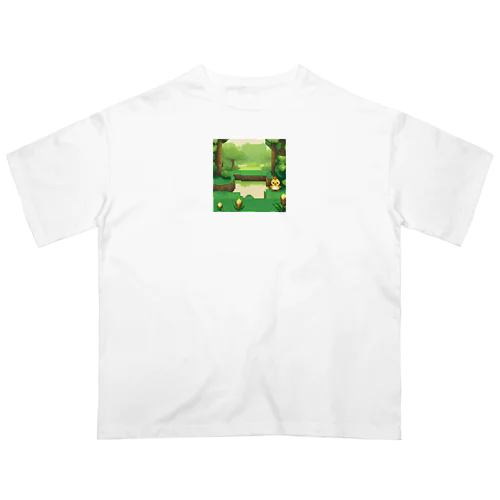 ドット絵の中にホッコリ癒やされるふわふわのひよこが登場！ オーバーサイズTシャツ