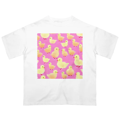 ハッピーひよこシリーズ　おさんぽ オーバーサイズTシャツ