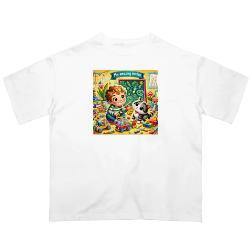 ぼくのすごいはつめい Oversized T-Shirt