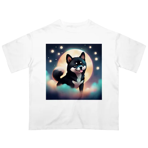 かわいい黒柴ちゃん オーバーサイズTシャツ