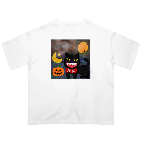 ハロウィン🎃くろねこ🐈‍⬛ オーバーサイズTシャツ