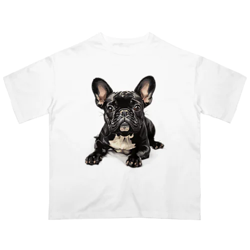 frebull-brindle-front-down オーバーサイズTシャツ