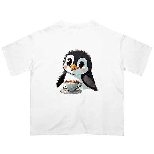 ペンギンのコーヒータイム！ オーバーサイズTシャツ