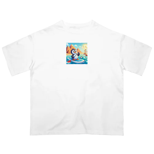 旅ペンギン　エジプトでSUP！ オーバーサイズTシャツ