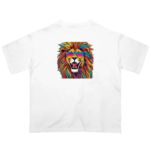 ライオンのロックシンガー オーバーサイズTシャツ
