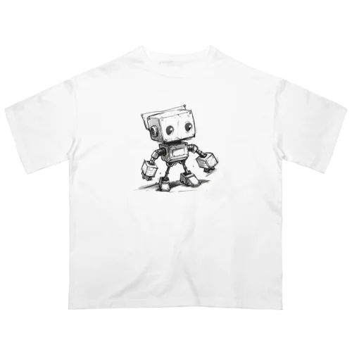 レトロ戦闘ロボットＣ オーバーサイズTシャツ