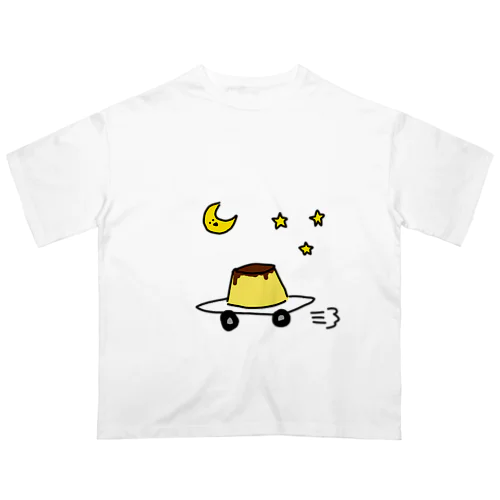 月夜に駆けるプリン オーバーサイズTシャツ