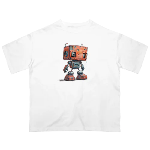 レトロ戦闘ロボットＬ オーバーサイズTシャツ