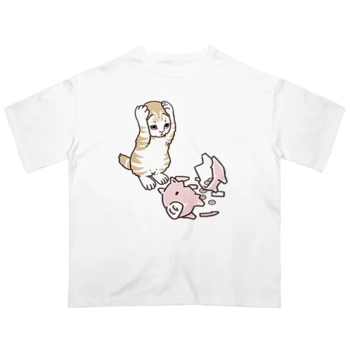 やっちまったニャーちゃん オーバーサイズTシャツ