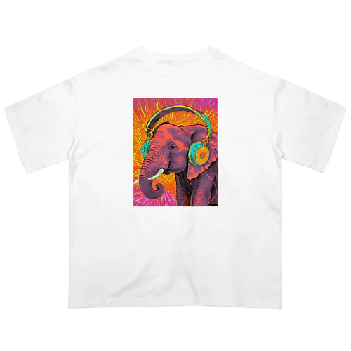 Music Lover Elephant オーバーサイズTシャツ