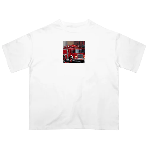 消防車 オーバーサイズTシャツ