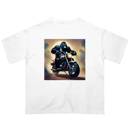 バイクを盗んで走り出すゴリラ Oversized T-Shirt