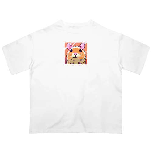 じっと見つめるハムスター Oversized T-Shirt