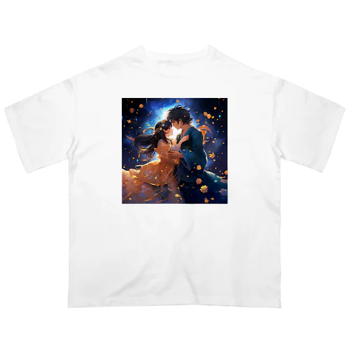 七夕の夜彦星と織り姫　なでしこ1478 Oversized T-Shirt