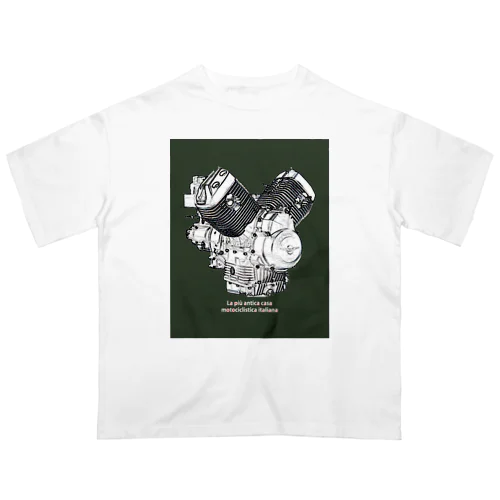 MOTOGUZZI CLUB JAPAN グリーンバージョン Oversized T-Shirt