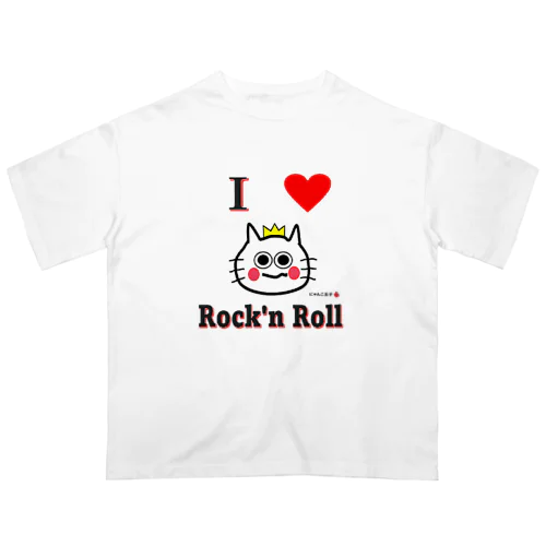 にゃんこ王子 I LOVE ROCK'N ROLL Oversized T-Shirt