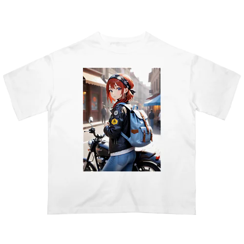 バイク女子そら オーバーサイズTシャツ