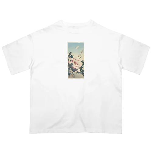 蝶と牡丹 (1925 - 1936) オーバーサイズTシャツ
