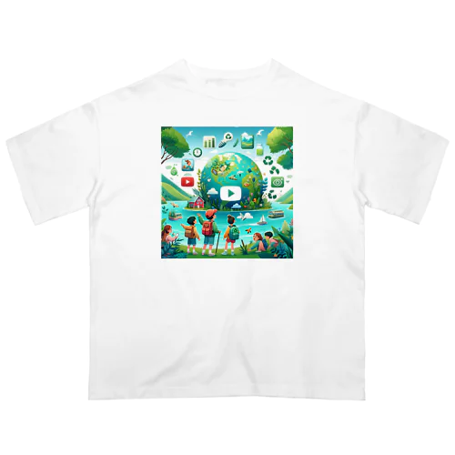 みどりのちきゅうをたんけん Oversized T-Shirt