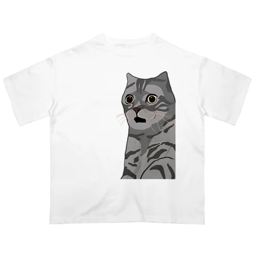 困惑する猫 オーバーサイズTシャツ